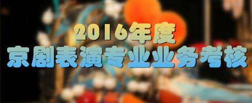 黄色日屄国家京剧院2016年度京剧表演专业业务考...